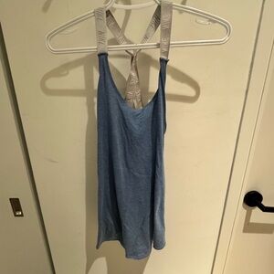 Nike Women's Light Blue Tank Top with White Straps